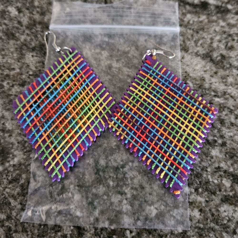 Colorful Woven Earrings